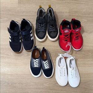 Kids Sneakers Bundle- Navy, Black, Red, and White